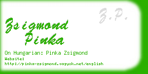 zsigmond pinka business card
